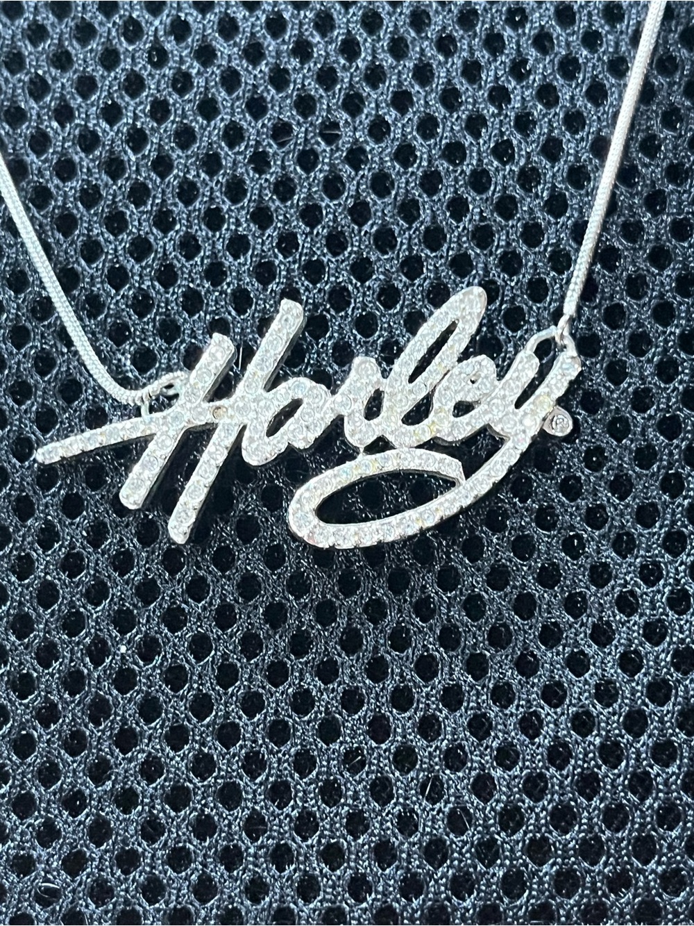 Harley-Davidson Silver Script Pendant Necklace